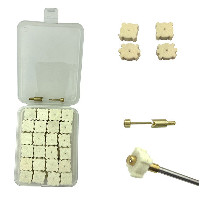 गन चेंबर क्लीनिंग ऑप प्लास्टिक केस पॅकसाठी लोकर तारे